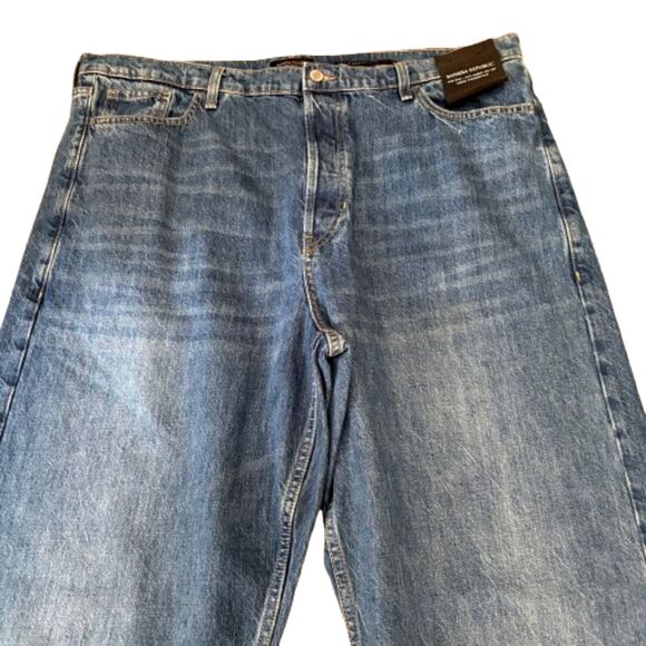 NWT Banana Republic Mid-Rise Loose Stovepipe Jeans Divisadero Wash Size 34 Waist - Picture 2 of 8